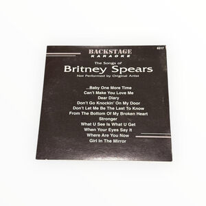 Backstage Karaoke CD+G The Songs Of Britney Spears Pop Backstage Black Album
